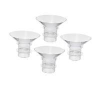 CONGARTENO 4Pcs Wearable Breast Pump Silicone Flange Inserts Anti-wear Connectors for Electric Breast Pump Parts Reusable Accessories for Comfortable Pumping