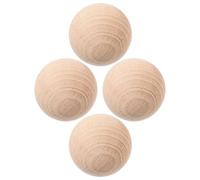 CONGARTENO 4pcs Wooden Croquet Balls DIY Wooden Spheres round Natural Wood Lightweight Comfortable Handling Unfinished Refined Finish Backyard Game Croquet Lawn Outdoor Play