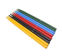 CONGARTENO 5 Pairs Colored Maple Wooden Drumsticks Water Drop Tip Lightweight Percussion Sticks for Acoustic and Electronic Drums Suitable for Marching Bands and Professional Drummers