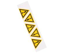 CONGARTENO 5 Pcs Self-Adhesive Triangle Exclamation Mark Caution Warning Stickers for Safety, Industrial Hazard Alert Signs for Dangerous Areas, Adhesive Safety Warning Labels