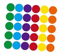 CONGARTENO 5 Sets Round Classroom Floor Markers Carpet Dots Educational Spot Stickers for Positioning Teaching Aids for Preschool Kindergarten Fitness Centers
