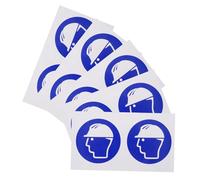 CONGARTENO 5 Sheets Hard Hat Accessory Stickers High Visibility Safety Warning Decals Weather-Resistant Warning Signs for Industrial Construction Machinery Compliance with International