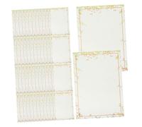 CONGARTENO 50 Sheets Vintage Writing Paper Pack Decorative Blank Letter Stationery for Love Notes Poems Calligraphy Practice with Warm Retro Colors Thick Parchment-Style Paper for Traditional