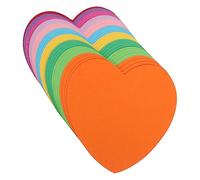 CONGARTENO 50pcs Heart Shaped Cardstock Notepads Self Stick Memo Pads for Office Student Use Portable Reminder Notes for Home School Project Organization DIY Message Stickers