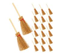 CONGARTENO 50pcs Minature Broom Dollhouse Accessories Props Miniature Mops Mini House Brooms Doll House Accessories Miniatures Fairy Garden