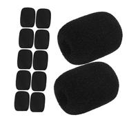 CONGARTENO 50pcs Mini Lavalier Mic Cover High Density Foam Windscreen for Headset Microphone Noise Reduction Black Mini Microphone Cover for Outdoor Teaching Tour Guiding