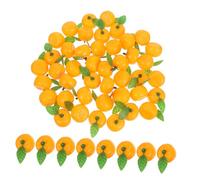 CONGARTENO 50pcs Miniature Simulated Oranges with Leaves Realistic Faux Decorative Fruit Models for Kitchen Table Home Party Vibrant Lifelike Artificial Citrus Display