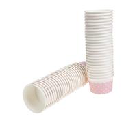CONGARTENO 50pcs Multipurpose Thickened Ice Cream Paper Bowls Dessert Containers for Yogurt Mousse Pudding Jelly Storage Safe Snack Cups for Party and Family Use