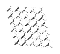 CONGARTENO 50pcs Nail Board Hook Shelves Hangers Peg Board Mini Ornament Hooks Retail Hanger Shelving Multifunctional Storage Shelf Jewelry Iron Black