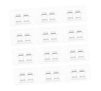 CONGARTENO 50pcs Outdoor String Light Hooks Clips with Strong Adhesive Transparent Square Hanging Clips for Patio Garden Christmas Lights Secure Flexible Hold for Various Decorations