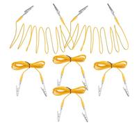 CONGARTENO 5pcs Anti-static Ground Wire Kit with Dual Insulated Alligator Clips and Terminal Lug for Electrical Equipment Static Protection