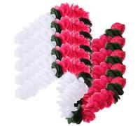 CONGARTENO 5pcs Artificial Jasmine Flower Garland Vines Fade Resistant Plastic Floral Decoration for Wedding Table Backdrop Wall Hanging Supplies Robust and Flexible Design