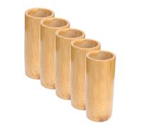 CONGARTENO 5pcs Bamboo Jar Cupping Cups Professional Body Care Tool for Relief and Blood Flow Massage Small Carbonized Bamboo Material for Household Therapy