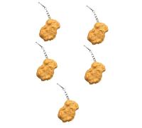 CONGARTENO 5pcs Creative Fried Chicken Keychain and Fun Student Pendant Realistic Simulation for Accessories Prank Toy for Chicken