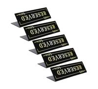 CONGARTENO 5pcs Double-sided Table Stand Chairs Tabletop Sign Reserved Table Signs Party Reservation Wedding Reserved Decor Wedding Party Black Acrylic