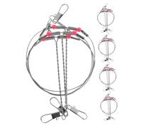CONGARTENO 5pcs Fishing Trace Leader Kit with Swivels Snap High Strength Wire Rig for Saltwater and Freshwater Anglers Anti-tangle Balanced Bracket Design for Smooth Operation Easy Setup for