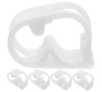 CONGARTENO 5pcs Lab Water Flow Control Clamps White Flexible Hose Valve Clips for Precise Liquid Supply Regulation in Laboratory and Brewing Applications