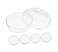CONGARTENO 5pcs Microbiology Dish Petri Dishes with Lids Plant Petri Laboratory Culture Container Culture Laboratory Cell Reusable Transparent