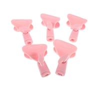 CONGARTENO 5pcs Microphone Clip Holder with Adjustable Knob Durable Plastic Spring Mic Mount for Recording Streaming Live Shows Slip Pink Mic Stand Accessories