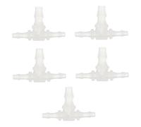 CONGARTENO 5Pcs Plastic T-Junction Tee Connectors Pipeline Splitter for Aquarium Air Tubes Hose Pipe Adapter for Fish Tank Accessories