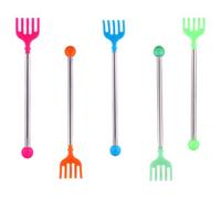 CONGARTENO 5pcs Retractable Back Scratcher Set with Massage Hammer, Telescoping Itch-Relief Scratching Tool for Home Use, Portable Back Massager for Adults Random Color Random Color