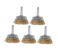 CONGARTENO 5pcs Stainless Steel Wire Brush Drill Attachments for Polishing and Cleaning Metal Surfaces Test Tube Brush Heads for Rust Removal Grinding and Dust Stripping in Mechanical