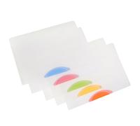 CONGARTENO 5pcs Transparent Plastic File Folder with Slide Lock Clip Capacity Side-Opening Report Covers for Office Desk Organization School Supplies Document Holder and Presentation Binder