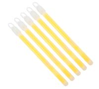 CONGARTENO 5pcs Yellow Glow Sticks with Hooks Luminous Party Multi-functional Emergency Lighting for Outdoor Camping Rescue and Tent Hanging