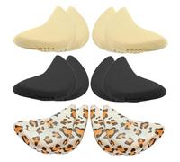 CONGARTENO 6 Pairs High Heel Shoe Inserts Toe Filler Cushions for Women Shoe Reducer Soft Sponge Insoles Print Reusable and Washable