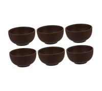 CONGARTENO 6 Pcs Handmade Purple Clay Chinese Tea Cups Small Hand Cup Kungfu Teaware for Family Gatherings and Special Occasions