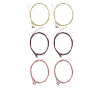 CONGARTENO 6 Sets Colored Steel String Set Guitar Maintenance Tools Bass Parts Bass Instrument Accessories