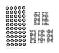 CONGARTENO 6 Sheets Scanner Marking Stickers High Reflective Film Reference Points for Precision Scanning Thick Reflection Markers for Reverse Engineering and Inspection