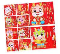 CONGARTENO 60 Pcs Chinese Year Red Envelopes Dragon Cartoon Design Self Sealing Lucky Money Bags for Spring Festival Gift Giving