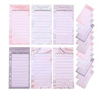 CONGARTENO 60Pcs Cash Organizer Budget Sheets with Holes, Gold Foil Cash Envelope Inserts for Expense Tracking and Money Saving, Budget Planner Binder Refills for Personal Finance