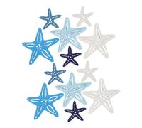 CONGARTENO 68pcs Star Wood Slices Mediterranean Style Sea Star Hanging Ornaments Coastal DIY Home Wall Decor Beach Party Supplies