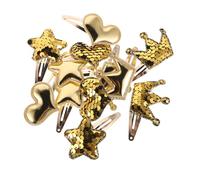 CONGARTENO 6pairs Adorable Star Heart Crown Hairpin Little Girls Sparkly Hair Accessories Non-slip Snap Barrettes for Birthday Parties