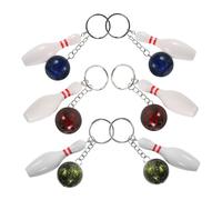 CONGARTENO 6pcs Bowling Keychains Mini Sport Key Holders for Party Decorations Portable Bag Charms and Souvenirs Compact Accessories for Bowling Birthday Favors and Victory Celebrations