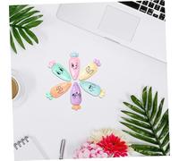 CONGARTENO 6Pcs Carrot Shaped Highlighter Pens Double Headed School Marking Pens for Students Teachers Office Use with Thick and Thin Tips for Note Taking and Drawing