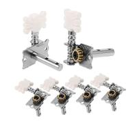CONGARTENO 6pcs Classical Guitar Tuning Pegs Silver Open Design Single Unit Tuning Keys for Acoustic Guitar and Ukulele with Easy String Change and Precise