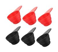 CONGARTENO 6pcs Coffee Measuring Spoons with Accurate Scale for Espresso Bean Milk Powder Baking Cooking Stylish Black and Accessories for Home Use