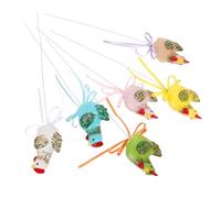 CONGARTENO 6pcs Easter Animal Figurine Plastic with Mixed Color Simulated Appearance Strong Smooth Surface Lightweight Creative Decoration for Flower Pot and Easter Festival