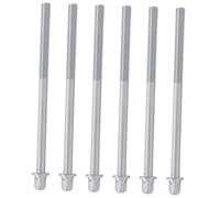 CONGARTENO 6pcs Electroplated Iron Drum Lug Screws Drum Hardware for Snare and Kits with Long Tension Rods for Stable Percussion Performance