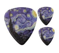 CONGARTENO 6pcs Guitar Picks Set Cosmic Pattern Thick Heavy Bass Acoustic Electric Ukulele Picks Musical Instrument Accessories for Players