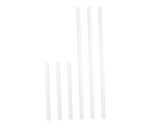 CONGARTENO 6pcs Heat Resistant Solid Glass Stirring Rods for Educational Use and Cocktail Mixing Glass Sticks for Laboratory Experiments Bars Cafes and Home Use