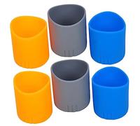 CONGARTENO 6pcs Ktv Mic Sleeve Fall Silicone Microphone Protection Covers for Handheld Mics Durable and Convenient Design Orange and Gray for Live Events and Recording