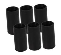 CONGARTENO 6pcs Mop Rod Plastic Sleeve Extension Accessories Telescopic Rod Connector Cover for Handle Middle Pipe Replacement Black Protective Roller Sleeve