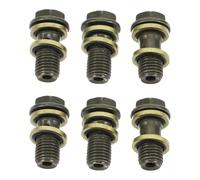 CONGARTENO 6pcs Motorcycle Brake Pump Pipeline Bolt Kit with Precision Sealing Washers Metal Fittings for Atv Off-road Scooter Hydraulic Brake System Leakproof