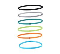 CONGARTENO 6Pcs Non-slip Elastic Sports Headbands for Women Sweat-absorbing Breathable Running Sweatbands Outdoor Fitness Yoga Hairbands with Silicone Grip in Colors Blue Gray Dark Green Neon