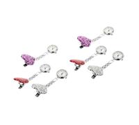 CONGARTENO 6pcs Nurse Fob Watch Fashion Student Watch Clip Nurse Unique Love Shape Design