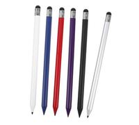 CONGARTENO 6pcs Pencil-shaped Stylus Pens for Touch Screens, Plastic Material with Screen Cleanliness Solution and Fingerprint Reduction, for Writing and Note Taking on Smartphones